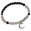 Gliederkette Meditation Natur Labradorit Kupfer Mond Charm Armbänder für Frauen 6mm Facettiertes Obsidian Armband Romantisches Geschenk G230222