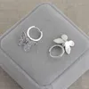 Hoop oorbellen FNJ Simple Butterfly 925 Silver Original Pure S925 Sterling Earring For Women Sieraden Good Luck Animal