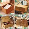 Förvaringslådor BINS WHISM handgjorda vävda med lock rotting korg smycken box mat container makeup arrangör leksaker q1130 dropp leverera otqqc