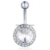 Navel Bell Button Rings D0444 New Flower Belly Body Piercing Stud Drop Delivery Jewelry Dhgarden Dhwfr