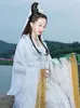 فيلم تلفزيوني للملابس الإثنية القديم الأبيض المطرز Avalokitesvara ملابس Mazu Hanfu Suding Modeling Costte Guan Yin Garment