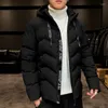 Men's Down Sportive Look Polyester Fibre Casual Wear Cotton-padded Coat For Man Modern Fashion Plain Colour Winter Bubble Jacket