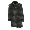편지 인쇄 트렌치 코트 여성 디자이너 빈티지 코트 가을 겨울 방풍 재킷 긴 슬리브 자켓