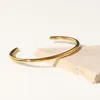Blangle INS 18K in oro in oro in acciaio in acciaio liscio di base per donne Waterproof Daily usatura di gioielli di apertura