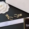 2023 femmes timbre d'amour charme boucles d'oreilles en or 18 carats lettre amour CH boucles d'oreilles Vintagee conception de bijoux pour femmes Europe luxe mariage fête Couple accessoires avec boîte-cadeau