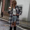 Jackets femininos CCI Casual Longo Plaid Top Autumn Winter Fashion Moda Single Bastested Versatile Cardigan Coat Blouse WQ012C 230223