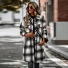 Jackets femininos CCI Casual Longo Plaid Top Autumn Winter Fashion Moda Single Bastested Versatile Cardigan Coat Blouse WQ012C 230223