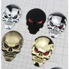 Adesivi per auto Adesivo Halloween Scheletro Skl Osso 3D Metallo cromato Motore Logo Emblema Distintivo Decalcomania Ups Dhs Arriva Drop Delivery Cellulari Dhwub