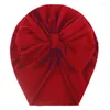 Cappelli 1 PZ 18 17 CM Berretti per neonate morbide e amiche della pelle Tinta unita Bowknot fatto a mano Moda infantile Archi Copricapo Regali di compleanno