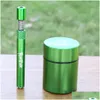 Rookbuizen honeypuff zelfreactie buis 82 mm draagbare ￩￩n slagman aluminium luchtdichte container tabak opslagtank metalen stashbox dhznu