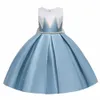 Girl's Dresses EACHIN New Arrival Girls Elegant Sleeveless Pearl Appliques Princess Dresses Cute Bow Childrfen's Clothing Baby Kids Ball Gown Z0223