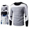 Men's Sweaters Patchwork All Match Pullover Men Sweatshirt For Daily Wear