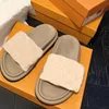 Womens Slippers Pool Pillow Sliders Sandals Men Slides Flat Mules Shoes Fashion Comfort Summer Sandals With Box