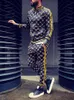 Herrspårmuskelsport passar europeiska amerikanska trender 3D -tryck fitness blixtlås hoodies tröjor Slim Casual Fashion Clothing 230222