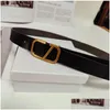 Cinture Classic Tinta unita Lettera d'oro Mens per le donne Designer Cintura di design di lusso Cintura vintage con fibbia ad ago Cinture 7 colori Larghezza Dhgnr