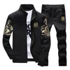 Tracksuits voor heren trainingspakken Men Sporting Gyms Set Casual Outfit Hoodies Pants 2pcs Men's Clothing Bodybuilding Male Zipper Sweat Suit 230223