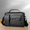 Cartelle Uomo PU Spalla in pelle Moda Business Borse a tracolla Borse Borsa nera Uomo Cartella per laptop Borsa con tracolla 230223