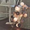 Sznurki kolorowe bawełniane kule lampy sznurkowe świąteczne wróżki do domowej sypialni na świeżym powietrzu świąteczny ślub przyjęcia wystrój imprezowy