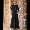 Etniska kläder muslimska kvinnors jumpsuit aftonklänningar duba Mellanöstern Abaya