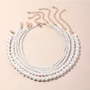 Choker Blijery Classic Elegant White Imitation Pearl Necklace Beaded Wedding For Women Collier Fashion Jewelry Chokers