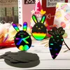 2023 لعبة عيد الفصح لعبة الإشارات المرجعية للأطفال DIY Scratch ملونة الرسم الورق الأرنب الفجل البيض