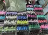 Chaussettes multicolores avec étiquettes en carton Pom-pom girls de sport Noir rose Chaussette courte Filles Femmes Coton Chaussette Skateboard Sneaker bb0223