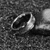 Обручальные кольца 8 мм стальная цветная ласка инкрустирована серебряным металлическим листом вольфрама