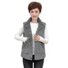 Gilet da donna Gilet double face Donna 2023 Autunno Inverno Gilet di lana femminile di mezza età Femme Cappotto senza maniche in lana d'agnello Plus Size 5XLD