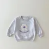 Kledingsets Korea Girls Organic Cotton Flowers Sweatshirtpants 2 PCSSet Tracksuit Toddler Girl Deset Baby Girls Boutique Outfits 230223