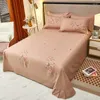 Ensembles de literie Vibrant Blossom Flowers Housse de couette Chinoiserie Chic Blooming Cotton 4Pcs Soft Set Drap de lit Taies d'oreiller