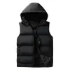 Gilet da uomo Gilet con cappuccio Giacca Abbigliamento moda Piumino senza maniche Abbigliamento outdoor Gilet caldo Cappotti Taglie forti 7XL 230223