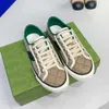 Tennis 1977 Sneaker Men Women Casual Shoes High Top Designer Shoes Green Red Web Stripe Canvas Runner Trainers Sneakers Women Rubber Sole Shoe 35-45 Med Box No411