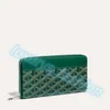 Fashion Luxurys Coin House حامل بطاقة Green محفظة طويلة طويلة Portefeuille matignon مع مربع للنساء Men Designer Wal289k