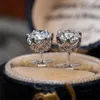 Stud COSYA 0.5-1 Carat Diamond Stud Earrings 925 Silver Drop Luxury Fashion D GRA For Women Wedding Fine Jewelry Gift 230223