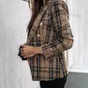 Kvinnors kostymer Lady Coat Elegant Blazer Woolen Anti-rynka praktisk supermjuk höst