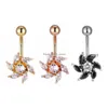 Navel Bell Button Rings D0663 Wings Pink Color Nipple Ring Drop Delivery Jewelry Body Dhgarden Dh70U