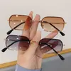 Sunglasses 2022 New Rectangle Metal Frame Sun Glasses for Women Vintage Shades for Men Brand Designer Eyewear for Lady UV400 G230214