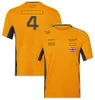 2023 Nuova squadra di F1 Impostata T-shirt Driver di Formula 1 Giallo Polo T-shirt Stessa corsa Fans Estate Sport Jersey T Shirt personalizzata