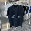 Designer Luxus Balencigas Classic Summer Wash Double B Letter Print Rundhals Kurzes T-Shirt Lässige lose Männer und Frauen Halbarm Mode