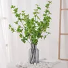 Elegante Flor Artificial Green Plant Multi-Petal Seven Star Folhe