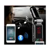 Bluetooth Car Kit LCD Hand MP3 FM Sändare USB Charger Hands For Phone HTC Android High Quality Drop Delivery Mobiles Motorcyklar DHI1W
