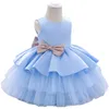 Girl's Dresses Infant Baby Girls Summer Dresses Christening Gowns Newborn Babies Baptism Clothes Princess tutu Birthday Party Bow Dress