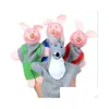 Puppets vinger baby mini dieren educatieve hand cartoon dieren pluche poppen theater speelgoed voor kinderen geschenken drop levering proped dhavw