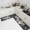 Tapetes de cozinha moderna tapete longa tira de óleo absorção