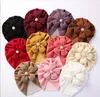 INS 11 Colors Fashion Baby Beanie Cap With Flower Design Hair accessories Solid Color India style Hat