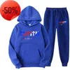 T-shirts pour hommes Survêtement Trapstar Marque Imprimé Sportswear t-shirts 16 Couleurs Chaud Deux Pièces Ensemble Sweat À Capuche Pantalon Jogging