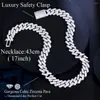 Choker BeaQueen Trendy Big Chain Link Necklace Clear White Full Cubic Zirconia Stones Hiphop Rock Party Jewelry For Women N026