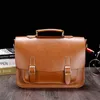 Briefcases Men's one shoulder slant cross multi-functional styling horizontal bag business mad horse PU leather briefcase handbag 230223
