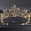 Klipsy do włosów baroque vintage Crystal Crown Tiara Rhinestone Princess Butterfly Crowns i tiaras Bridal Wedding Akcesoria Biżuteria