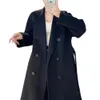 Damesjas pure kleur losse mooie wollen jas 2023 herfst winter wol overjas dubbeltjas met riem elegante lange 230223